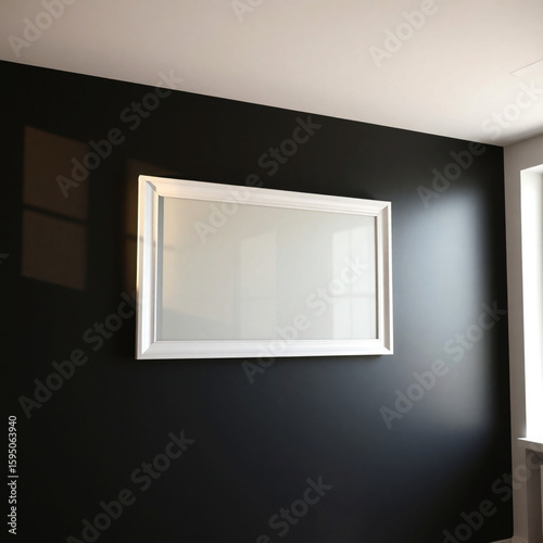 High gloss pristine white frame with clean lines perfect for modern interior decor  