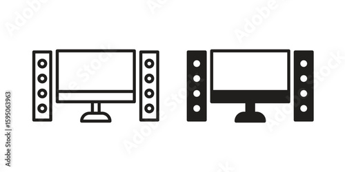 Home cinema icon Vector isolated design element. EPS10
