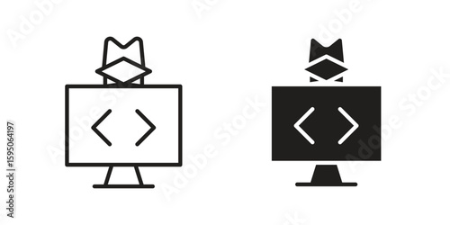 Hacker icon Vector isolated design element. EPS10
