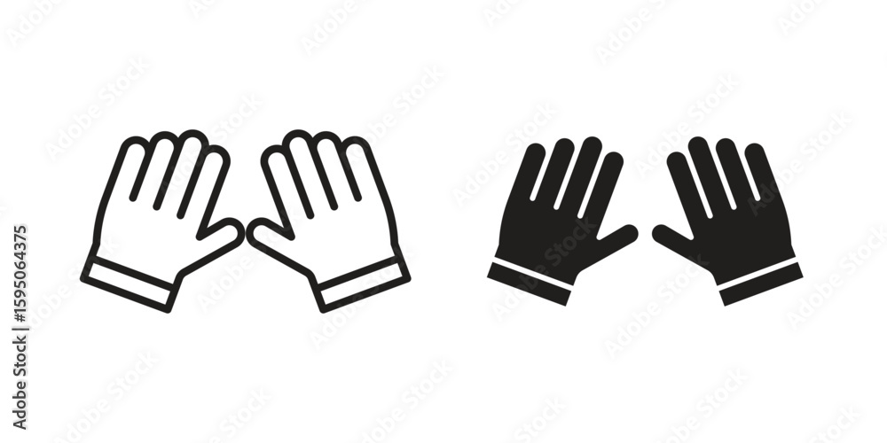 Obraz premium Gloves icon Vector isolated design element. EPS10