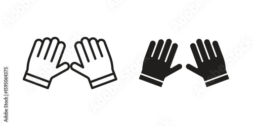 Gloves icon Vector isolated design element. EPS10