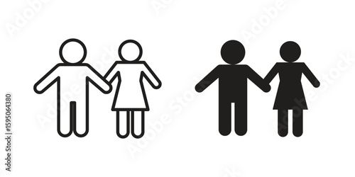 Girlfriend icon Vector isolated design element. EPS10