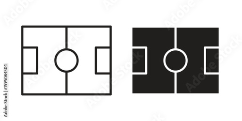 Football field icon Vector isolated design element. EPS10