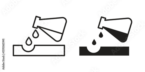 Corrosive substance icon Vector isolated design element. EPS10