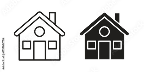 Chalet icon Vector isolated design element. EPS10