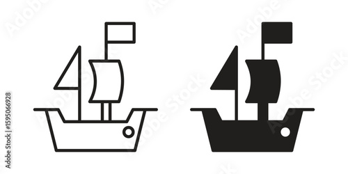 Caravel icon Vector isolated design element. EPS10