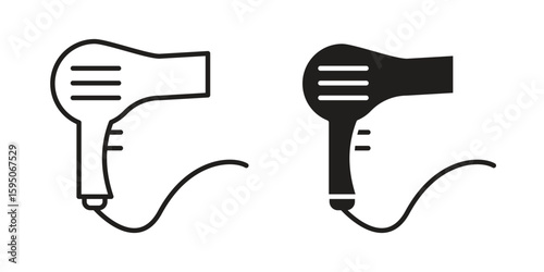 Blow dryer icon Vector isolated design element. EPS10
