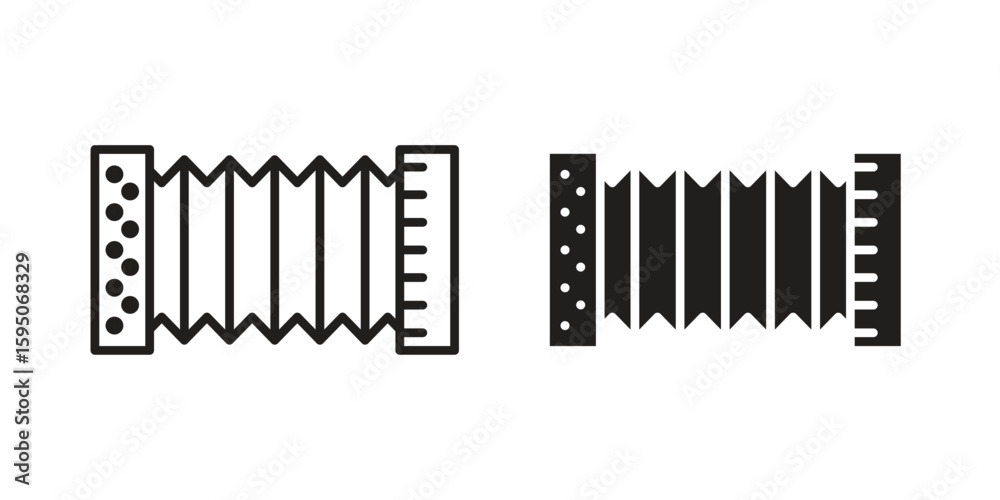 Fototapeta premium Accordion icon Vector isolated design element. EPS10