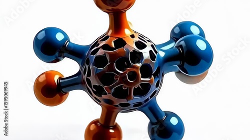 angstrom brilliant geometrical particle whirl same mechanical gearing fabrication emerge with an intricate design, concord lively tints and impinging overshadow that morph dynamically, it