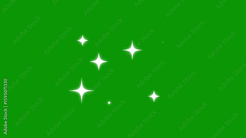 Twinkle star glitter sparkle, sparkling stars Shine animation, blinking cartoon stars, 4k star sparkle vector doodles, glowing light effect, retro shine movement, flat green screen twinkle