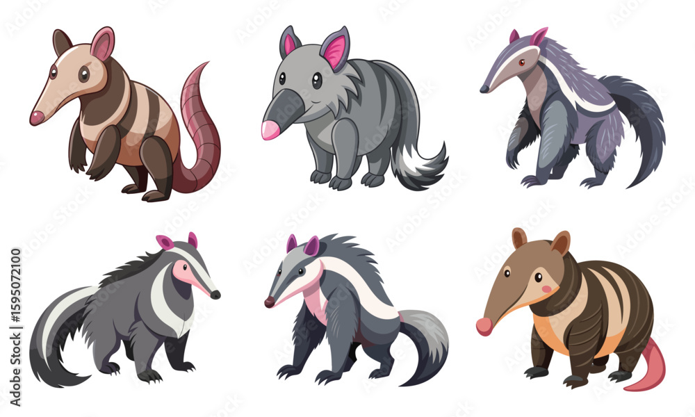 Fototapeta premium A drawing of a anteater vector illustration