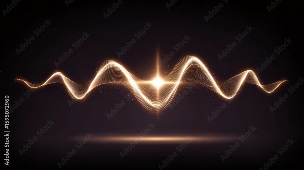 Abstract golden wave design (1)