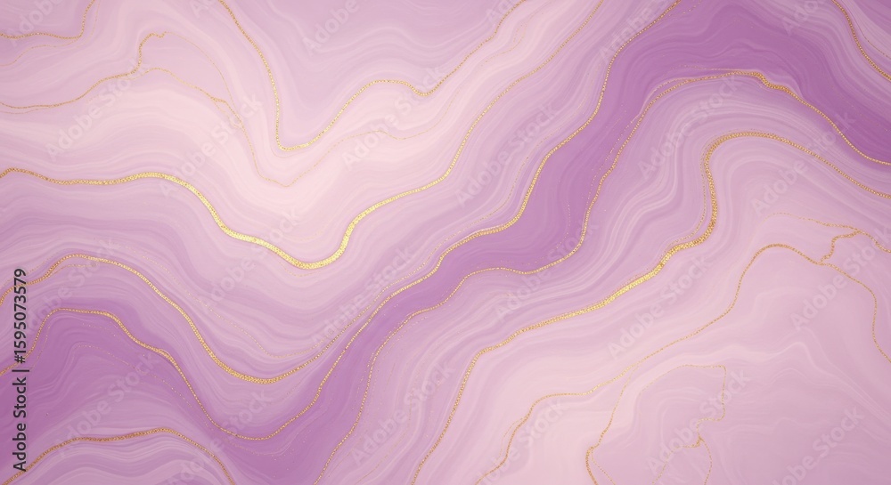 Obraz premium Abstract Pink and Purple Fluid Art with Gold Veins
