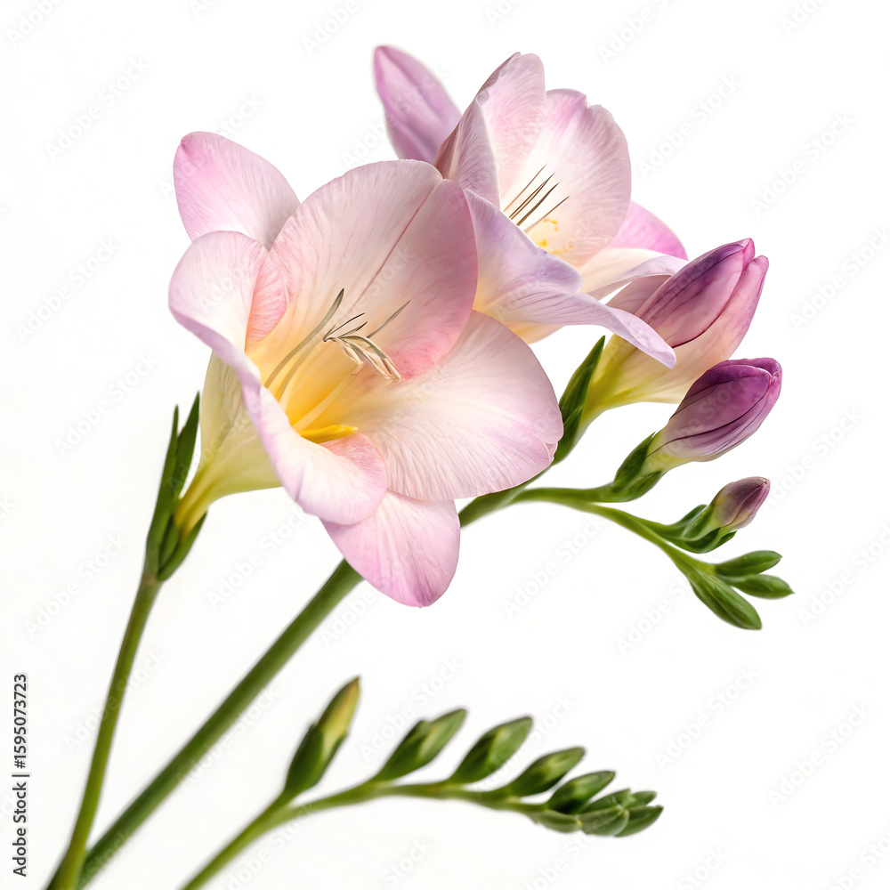Naklejka premium Freesia flower isolated on transparent background