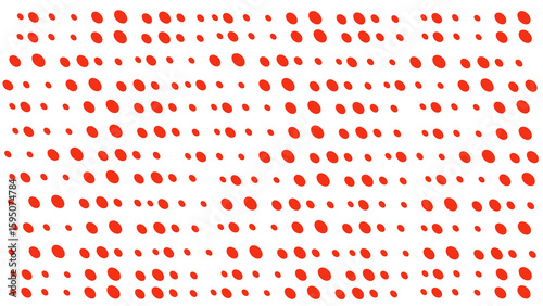 Red Circle Dot Pattern – Seamless Geometric Background on Transparent PNG