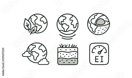earth biosphere zone, earth hydrosphere model, earth lithosphere layer, earth stratospheric layer, earth soil profile, earth environmental index