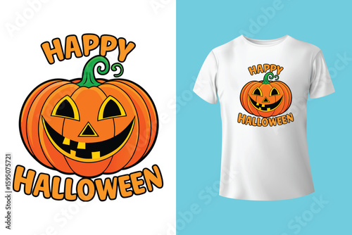 a halloween - themed t - shirt design featuring a black shirt with the text you're a monster and a black bat, surrounded by yellow and orange pumpkins and a black poster 