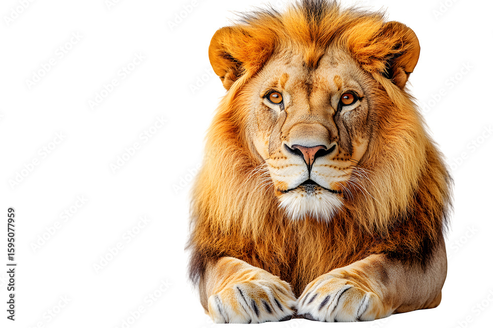 Fototapeta premium Lion isolated on white background