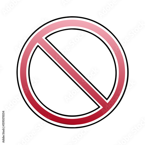 Free Download Prohibition mark simple vector icon illustration - GFXLoad