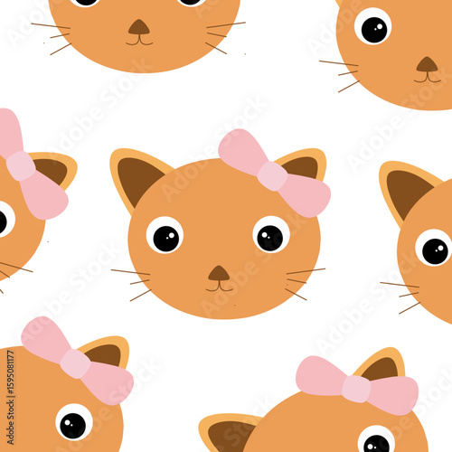 Seamless Pattern Animal head 