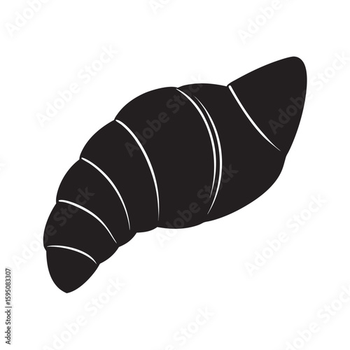 silhouette realistic croissant
