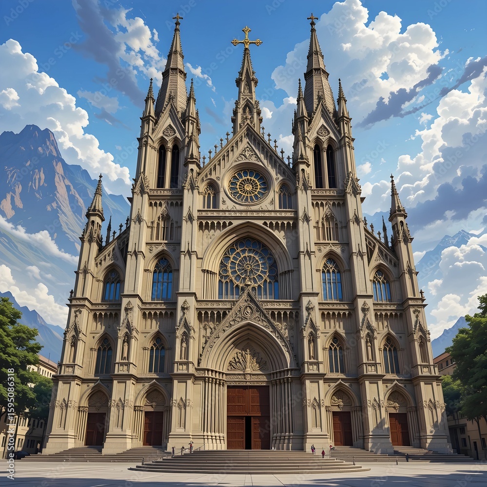 Fototapeta premium cathedral, AI Generative