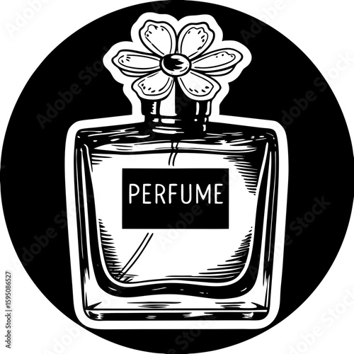 Luxury Perfume Bottle Isolated on White Background – Elegant Fragrance Packaging for Beauty and Cosmetic Design