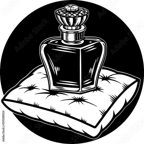 Luxury Perfume Bottle Isolated on White Background – Elegant Fragrance Packaging for Beauty and Cosmetic Design