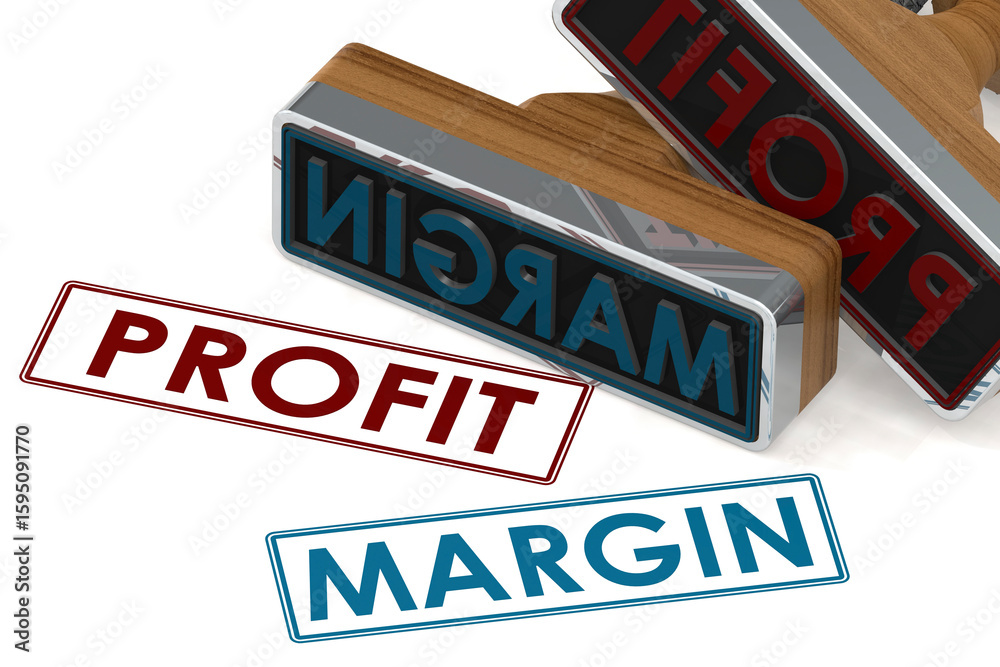 Fototapeta premium Rubber stamp with profit margin word