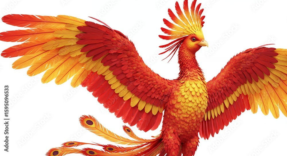 Obraz premium Mythical phoenix illustration