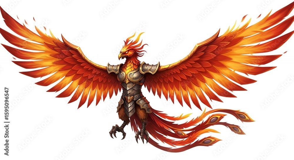 Fototapeta premium Mythical phoenix illustration