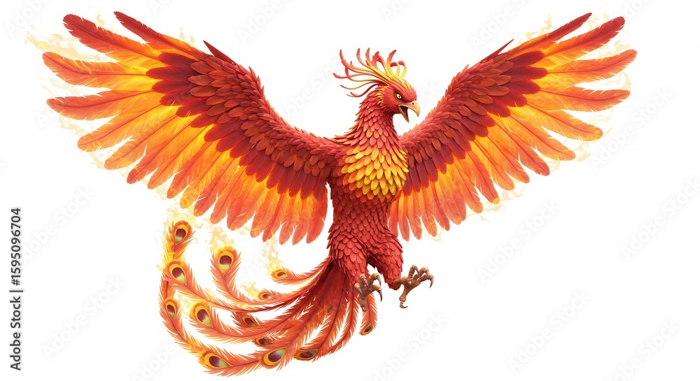 Obraz premium Mythical phoenix illustration