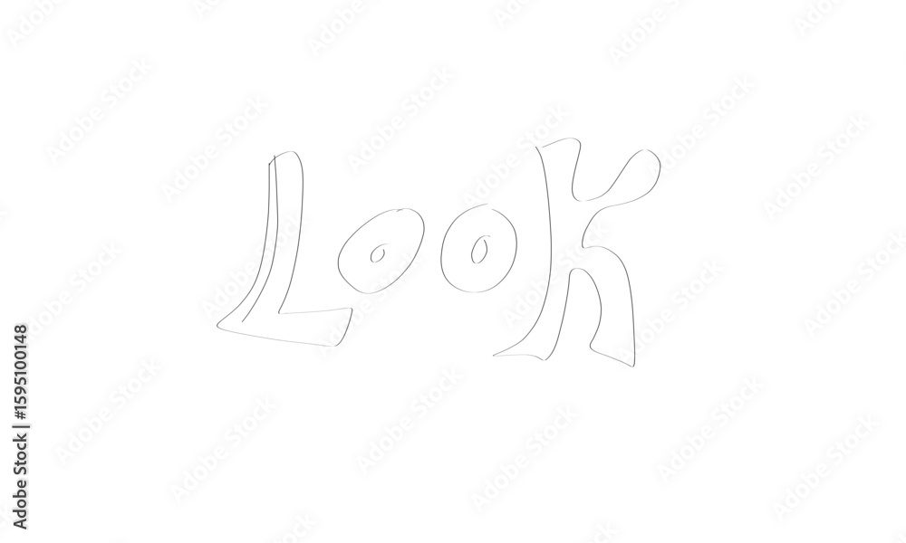 Fototapeta premium Hand drawn Look word