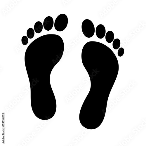 foot prints vector