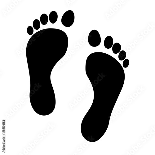 foot prints vector