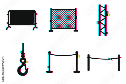 spectator barrier screen side divider net debris catch mesh high rise support mast quick release hook perimeter top rope isolated