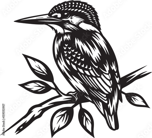 Kingfisher Black SVG