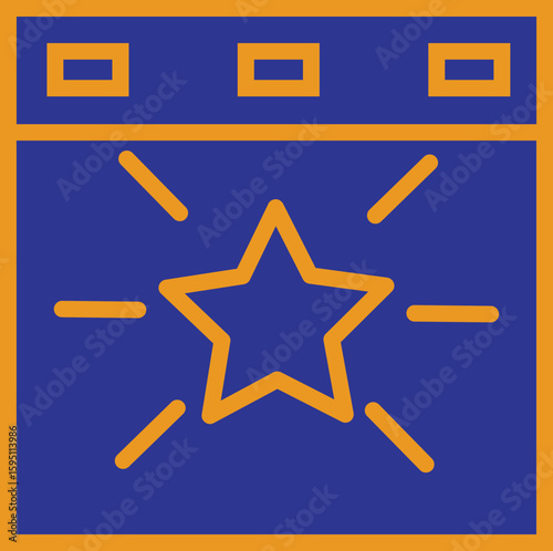 Browser with star icon representing featured snippet, website favorite or SEO target page with transparent background