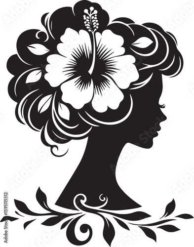 Hibiscus Woman SVG
