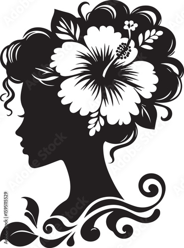 Hibiscus Woman SVG