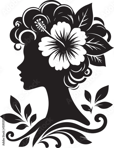 Hibiscus Woman SVG