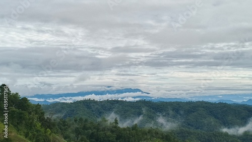 clouds over the mountains
