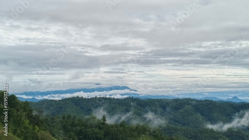 clouds over the mountains