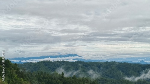 clouds over the mountains