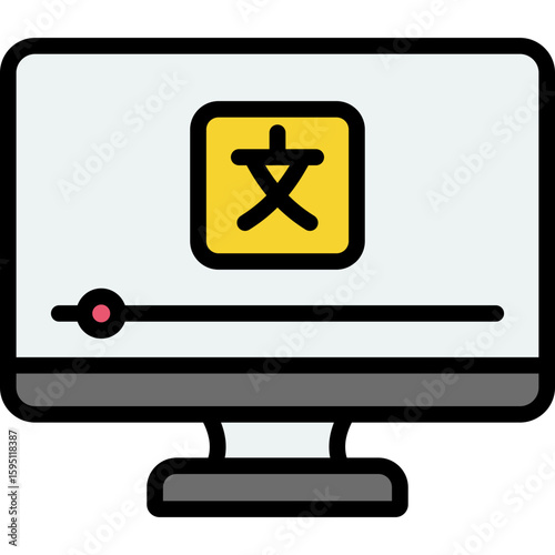 language video edication icon