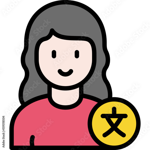 female translator icon