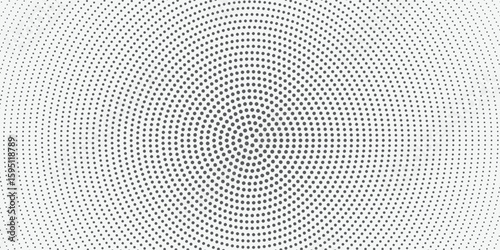 Radiant Starburst Dot Pattern – Modern Halftone Abstract Artwork for Wall Decor