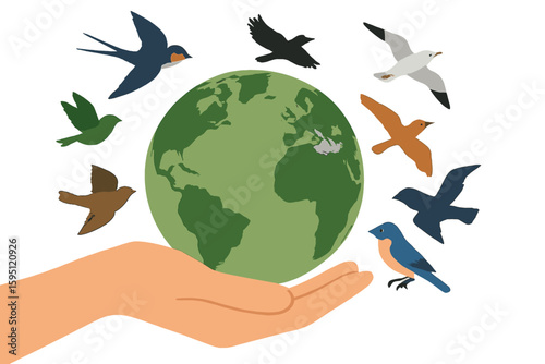 Trendy halftone collage representing green energy solutions, including hands holding a globe, a light bulb with a sprout, and a green power plug, symbolizing a zero waste lifestyle concept with