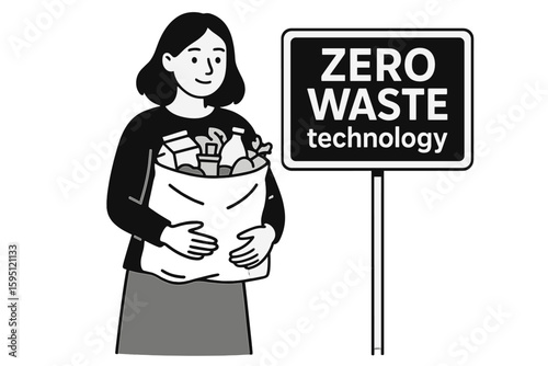 Vector illustrations representing environmental activism as an abstract concept