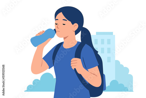 Isolated cartoon vector illustrations of zero-waste consumption